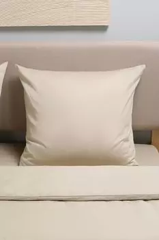 Набор из 2 наволочек из сатина Beige creme brulee 21maison