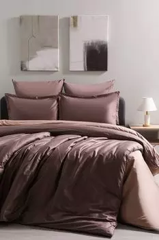 Набор из 2 наволочек из сатина Suite Chocolate 21maison