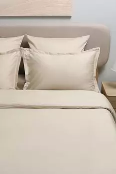 Набор из 2 наволочек с ушками из сатина Beige creme brulee 21maison