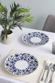 Набор из 2 обеденных тарелок из керамики Bright Traditions Liberty Jones