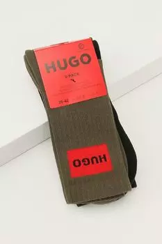 Набор из 2 пар хлопковых носков с логотипом HUGO