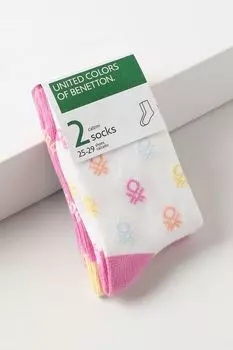 Набор из 2 пар хлопковых носков с принтом Benetton Undercolors