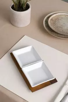 Набор из 2 пиал и сервировочной доски 21maison