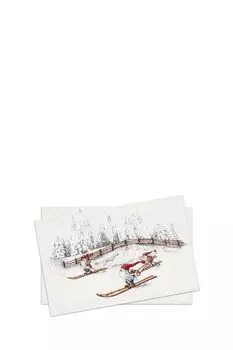 Набор из 2 салфеток Гномы лыжники Le Gobelin