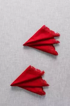 Набор из 2 салфеток Lace Red COINCASA