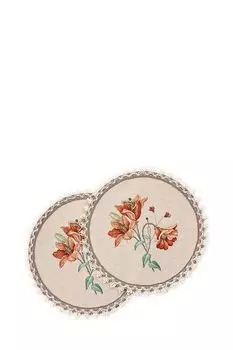 Набор из 2 салфеток с принтом Акварельные маки Le Gobelin