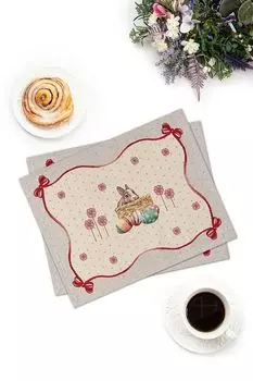 Набор из 2 салфеток с принтом Пасхальный кролик Le Gobelin