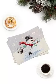 Набор из 2 салфеток Снеговики Le Gobelin