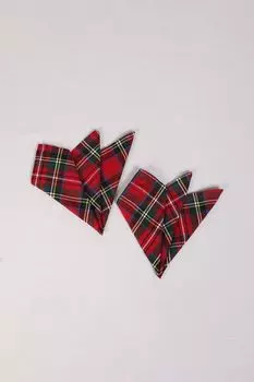 Набор из 2 салфеток в клетку Tartan red COINCASA