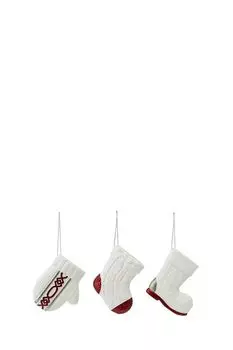 Набор из 3 фарфоровых елочных украшений Warming tale Tkano