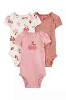 Набор из 3 хлопковых боди с принтом Вишни Carter's