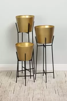 Набор из 3 кашпо на ножках Colour bomb Kersten