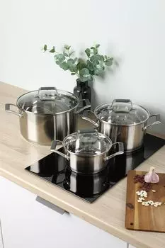 Набор из 3 кастрюль с крышками Odri Nadoba