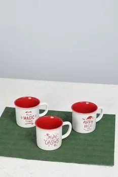 Набор из 3 керамических кружек Christmas Marshmallow Tognana