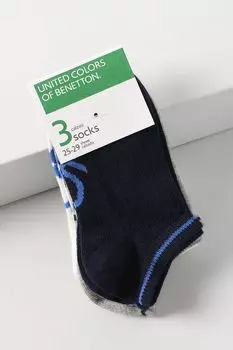 Набор из 3 пар хлопковых классических носков Benetton Undercolors