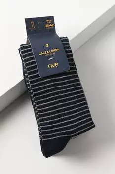Набор из 3 пар хлопковых классических носков в полоску OVS