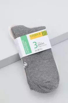 Набор из 3 пар хлопковых укороченных носков Benetton Undercolors