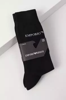 Набор из 3 пар классических хлопковых носков EMPORIO ARMANI