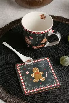 Набор из 3 предметов посуды Имбирный пряник в подарочной упаковке Easy Life