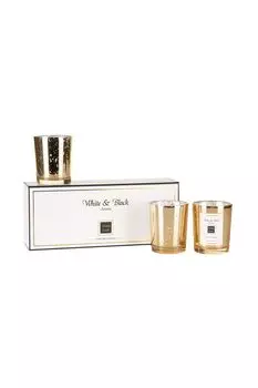 Набор из 3 свечек в стеклянном стакане Dcor Karlsbach