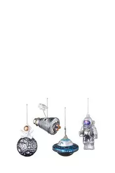 Набор из 4 елочных игрушек New Year Essential Tkano