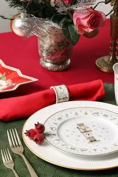 Набор из 4 фарфоровых колец для салфеток с принтом Royal Nutcracker Easy Life