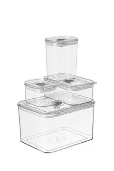 Набор из 4-х контейнеров для хранения с крышкой и клапаном Keep in Smart Solutions