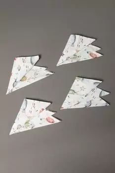 Набор из 4 хлопковых кухонных салфеток с принтом Tropical Fishes COINCASA