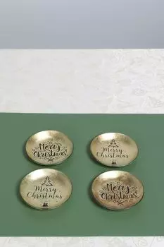 Набор из 4 костеров с принтом COINCASA