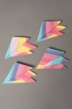 Набор из 4 кухонных салфеток с принтом COINCASA