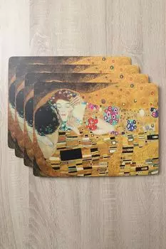 Набор из 4 подставок под горячее с принтом The Kiss GENLEX