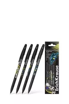 Набор из 4 шариковых ручек Stick&Grip Sport DNA 0.7 ErichKrause