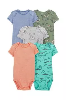 Набор из 5 хлопковых боди с принтом Животные Carter's