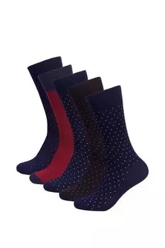 Набор из 5 пар хлопковых носков с принтом Tezido