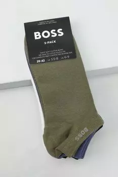 Набор из 5 пар хлопковых укороченных носков BOSS