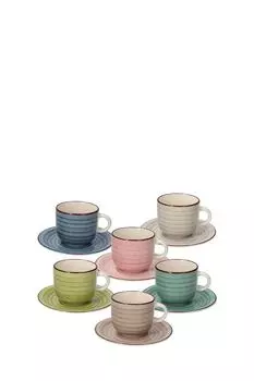 Набор из 6 чайных чашек с блюдцами Tognana