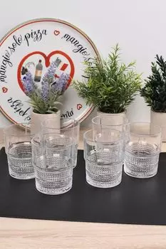 Набор из 6 стеклянных низких стаканов Bartender Novecento Bormioli Rocco