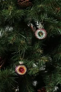 Набор из 6 стеклянных шаров с декором COINCASA