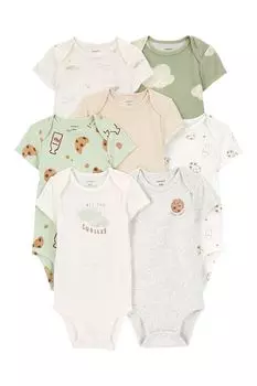 Набор из 7 хлопковых боди с принтом Печенье Carter's