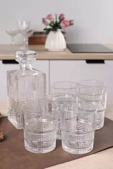 Набор из 7 стеклянных стаканов для виски Bartender Novecento Bormioli Rocco