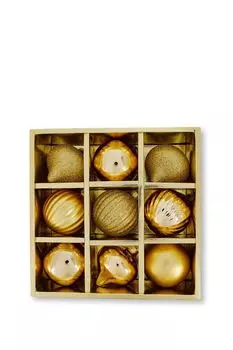 Набор из 9 елочных игрушек COINCASA