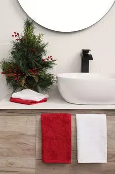 Набор из четырех хлопковых полотенец с принтом COINCASA