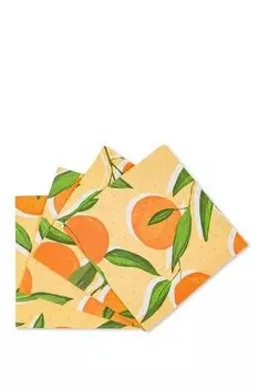 Набор из четырех кухонных салфеток Oranges COINCASA