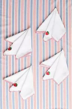 Набор из четырех салфеток Strawberries COINCASA