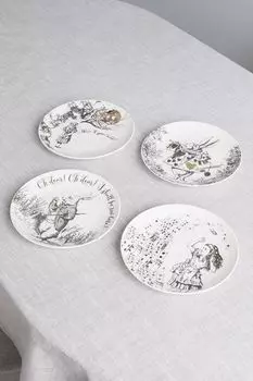 Набор из четырех тарелок Алиса в стране чудес Kitchen Craft