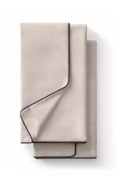 Набор из двух хлопковых антибактериальных наволочек Antibacterial Beauty Песчаный берег Soft Silver