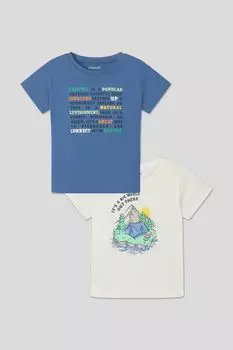 Набор из двух хлопковых футболок с принтом Mayoral