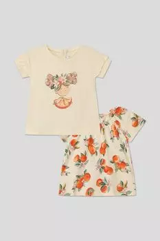 Набор из двух хлопковых футболок с принтом Mayoral