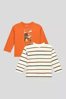 Набор из двух хлопковых футболок с принтом Mayoral