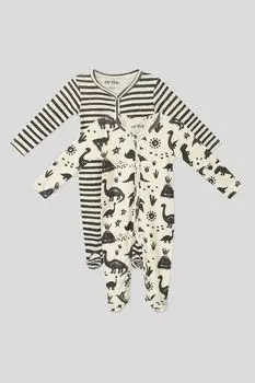 Набор из двух хлопковых комбинезонов с принтом Artie